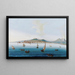 Bay of Naples with Vesuvius - Neapolitan School — framed artwork on a wall