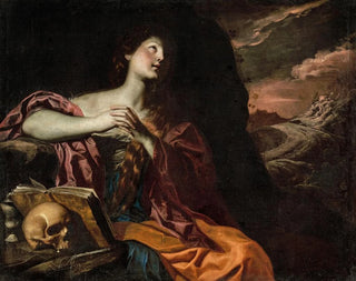 La Madeleine pénitente - Napolitaanse school — weergave van het kunstwerk