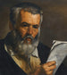Het schilderij De filosoof Anaximander houdende enkele van zijn geschriften - Napolitaanse School — weergave van het kunstwerk