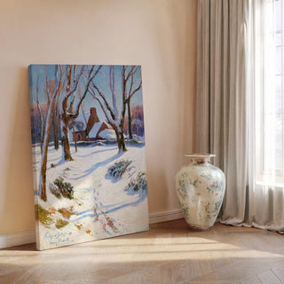 Neige en Bretagne - Henry Moret | Reproduction Tableau Décoration murale affiche copie