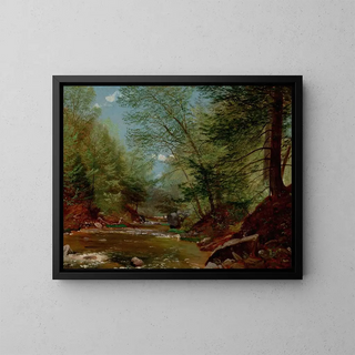 Vliegvissen - Nelson Augustus Moore — ingelijst kunstwerk aan de muur