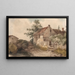 Landschap met een huis - Nicaise De Keyser — ingelijst kunstwerk aan de muur