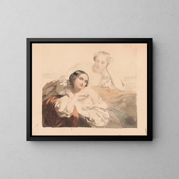 De Oogststers - Nicaise De Keyser — ingelijst kunstwerk aan de muur