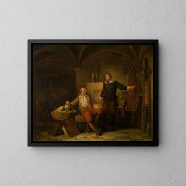 L'Atelier du peintre Joos van Craesbeeck - Nicaise De Keyser — ingelijst kunstwerk aan de muur