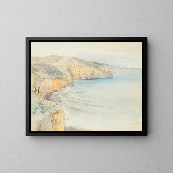 Côte près de Dunedin - Nicholas Chevalier — ingelijst kunstwerk aan de muur