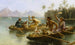 Course au marché à Tahiti - Nicholas Chevalier — artwork view