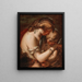 Venus en Liefde met een putto - Niccolò Bambini — ingelijst kunstwerk aan de muur