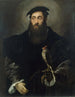 portret van een heer met een valk - Niccolò dell'Abate — weergave van het kunstwerk