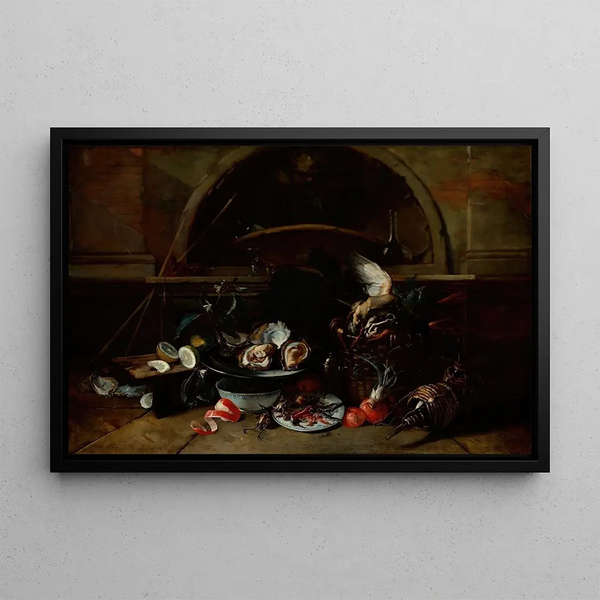 Nicola van Houbraken - Still Life with Bottles and Oysters.webp