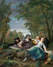 De amateur-ornithologen - Nicolaas Verkolje — weergave van het kunstwerk