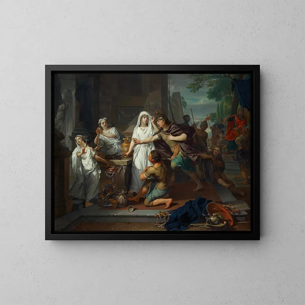 Oreste en Pylade in Tauride - Nicolaas Verkolje — ingelijst kunstwerk aan de muur