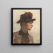 Portrait painting of a lady - Nicolaas van der Waay — framed artwork on a wall