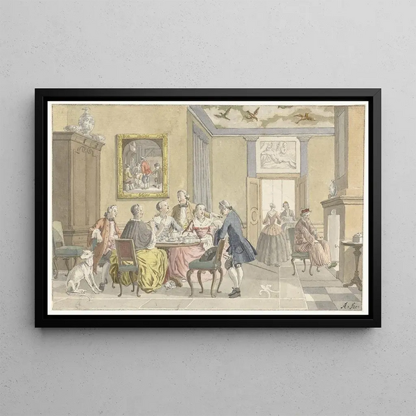 Nicolaes Aartman - Interieur met theedrinkend gezelschap.webp