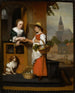 Vendeur de légumes - Nicolaes Maes — weergave van het kunstwerk