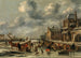 Landschap met schaatsers op een bevroren rivier - Nicolaes Molenaer — weergave van het kunstwerk