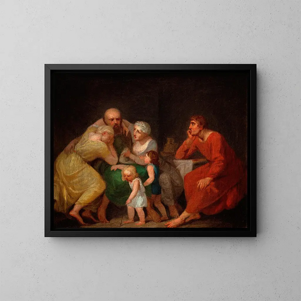 Een afscheids scène - Nicolai Abildgaard — ingelijst kunstwerk aan de muur