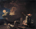 Fingal ziet de geesten van zijn voorouders bij maanlicht - Nicolai Abildgaard — weergave van het kunstwerk