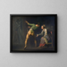 Hamlet en zijn moeder, episode uit Hamlet van Shakespeare - Nicolai Abildgaard — ingelijst kunstwerk aan de muur