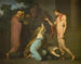 Ismène en Antigone pleiten bij Theseus - Nicolai Abildgaard — weergave van het kunstwerk