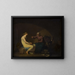 La gouvernante du roi raconte à la jeune fille le mythe d'Amour et Psyché, motif d'Apulée, L'Âne d'or - Nicolai Abildgaard — ingelijst kunstwerk aan de muur