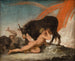 Ymir die de koe Audhumla voedt - Nicolai Abildgaard — weergave van het kunstwerk
