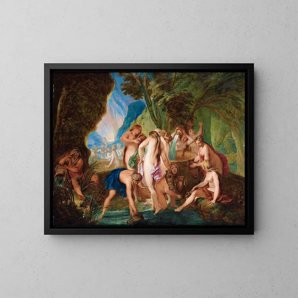 Les Danaïdes en enfer - Nicolas Bertin — ingelijst kunstwerk aan de muur