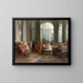 Concert in de ovalen salon van het kasteel van Pierre Crozat in Montmorency - Nicolas Lancret — ingelijst kunstwerk aan de muur