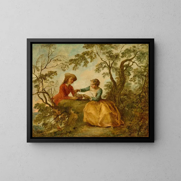 Le Nid d'oiseaux - Nicolas Lancret — ingelijst kunstwerk aan de muur
