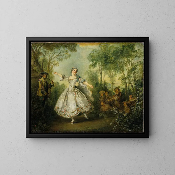 Mademoiselle de Camargo - Nicolas Lancret — ingelijst kunstwerk aan de muur