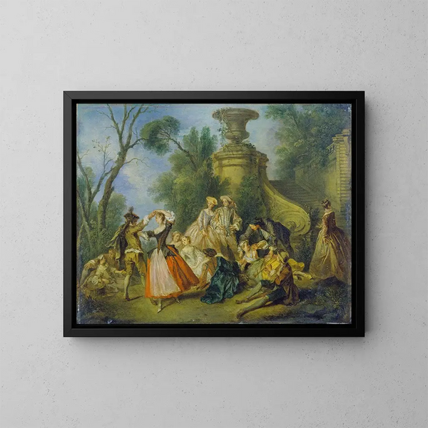 Pastorale feesten - Nicolas Lancret — ingelijst kunstwerk aan de muur