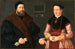 Double portrait painting of Balthasar Dürer and his second wife Magdalena Bayerin - Nicolas Neufchâtel — artwork view