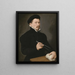 Portrait of a Sculptor - Nicolas Neufchâtel — framed artwork on a wall