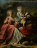 Madame Langlois de Falaise en haar dochter de gravin van Mo de Sons - Nicolas Pérsevál — weergave van het kunstwerk
