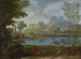 Landschap met een rust - Nicolas Poussin — weergave van het kunstwerk