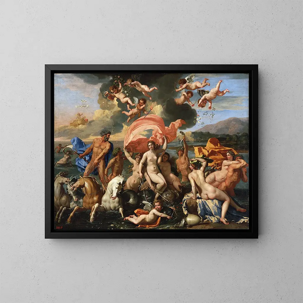 De Geboorte van Venus - Nicolas Poussin — ingelijst kunstwerk aan de muur