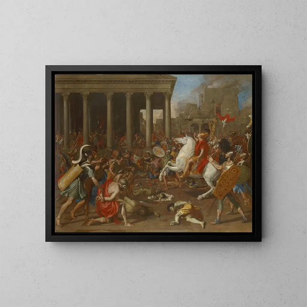 De verovering van Jeruzalem door keizer Titus - Nicolas Poussin — ingelijst kunstwerk aan de muur