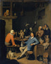 van de Société met een aap die een pijp rookt in een taverne - Nicolas van Haeften — weergave van het kunstwerk