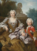 Madame Bertin en haar zoon Balthazar Bruno - Nicolas de Largillière — weergave van het kunstwerk