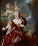 Portret van de actrice Marie-Anne de Châteauneuf alias Mlle Duclos 1664-1747 in de rol van Ariadne - Nicolas de Largillière — weergave van het kunstwerk