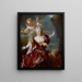 Portret van de actrice Marie-Anne de Châteauneuf alias Mlle Duclos 1664-1747 in de rol van Ariadne - Nicolas de Largillière — ingelijst kunstwerk aan de muur