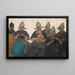 Nederlandse dames die breien in traditionele klederdracht - Nicolaus Wilhelm Jungmann — ingelijst kunstwerk aan de muur