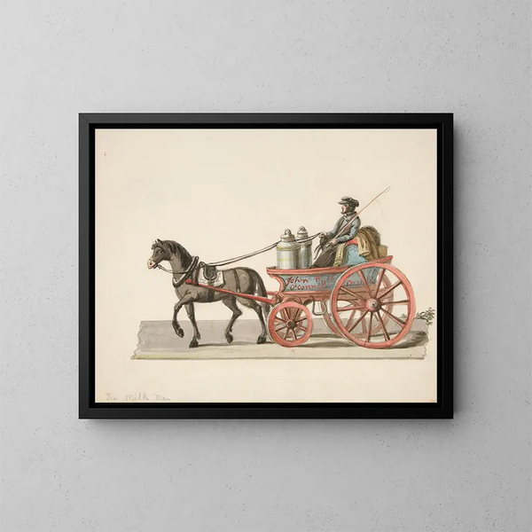 De Melker - Nicolino Calyo — ingelijst kunstwerk aan de muur