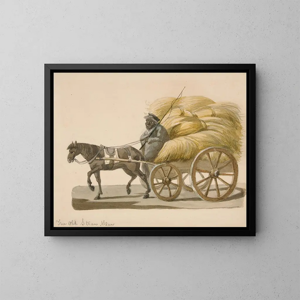 L'ancienne strohoed man - Nicolino Calyo — ingelijst kunstwerk aan de muur