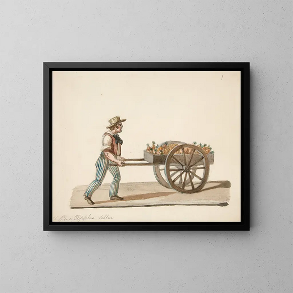 De verkoper van ananas - Nicolino Calyo — ingelijst kunstwerk aan de muur