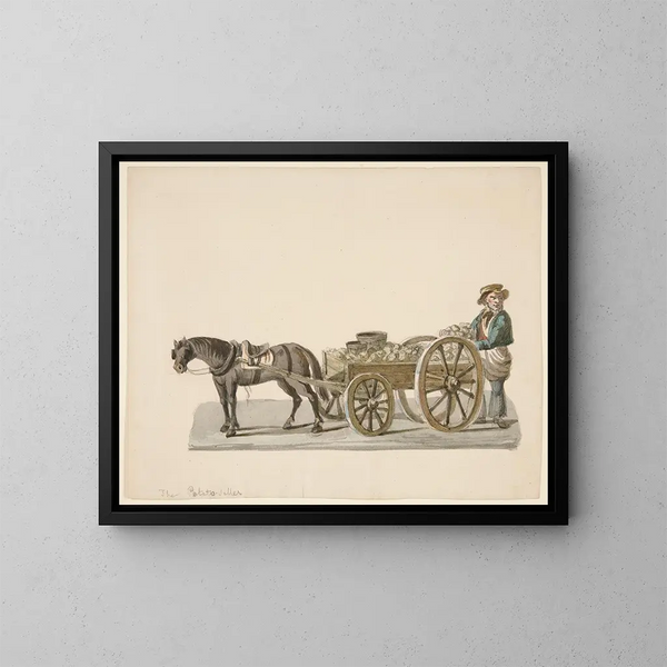 De aardappelverkoper - Nicolino Calyo — ingelijst kunstwerk aan de muur