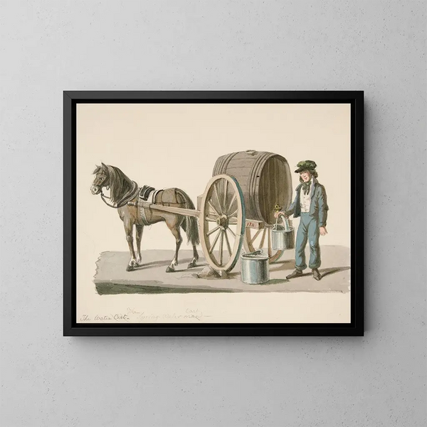 De waterwagen van de lente - Nicolino Calyo — ingelijst kunstwerk aan de muur
