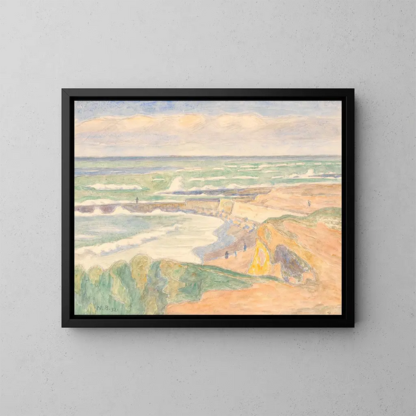 Man in Bovbjerg - Niels Bjerre — ingelijst kunstwerk aan de muur