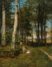 van Broers en zussen rustend op een bosweg in de zomer - Niels Christian Hansen — weergave van het kunstwerk