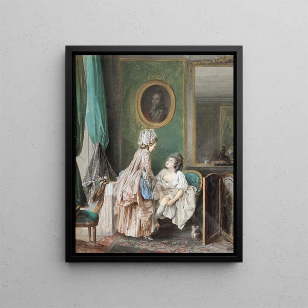 Niklas Lafrensen - Lady Pulling on her Stockings.webp