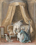 The Enema by Niklas Lafrensen — boudoir scene beneath a canopy bed